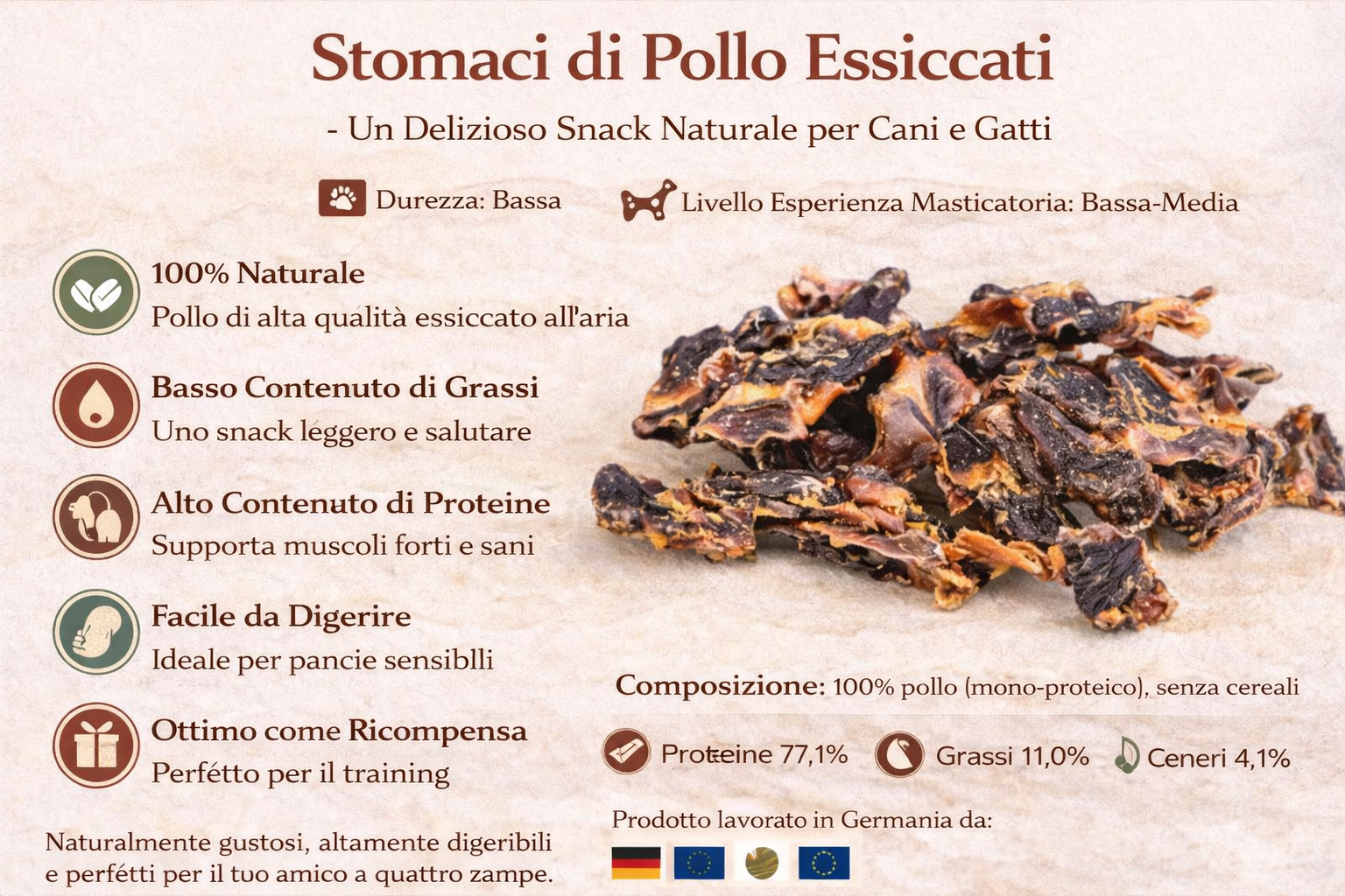 Stomaco di Pollo Essiccato 200gr