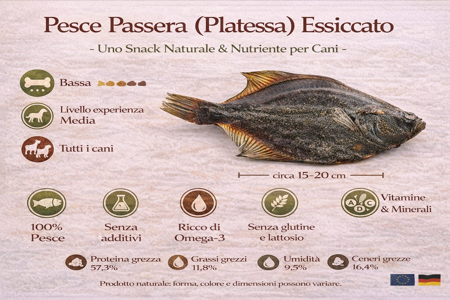 Pesce "Passera" ( Platessa )Essiccato  *300gr*