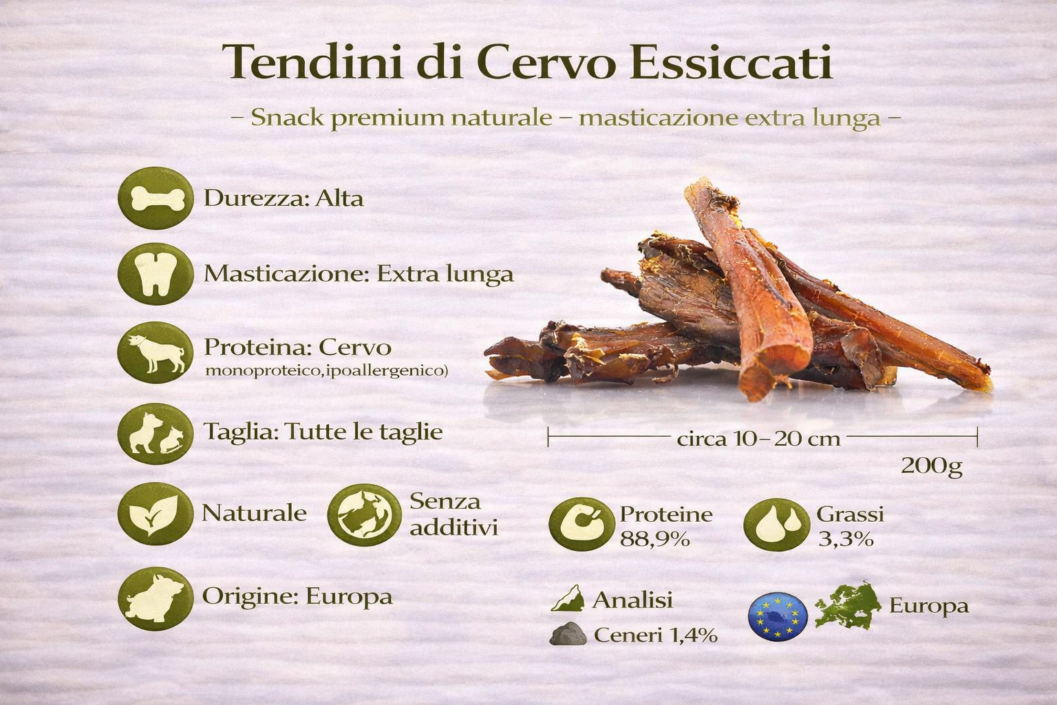 Tendine di Cervo Essiccato  *125gr*