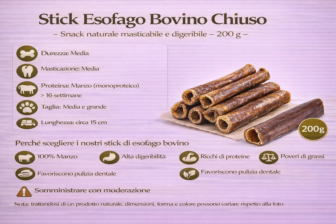 Esofago bovino chiuso (Circa 15cm) *500gr*