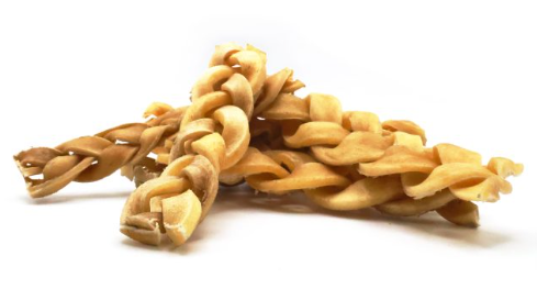 Treccia di Pelle Bovina per Cani 250g | Snack Naturale Masticativo a Media Durata