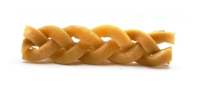 Treccia di Pelle Bovina per Cani 250g | Snack Naturale Masticativo a Media Durata