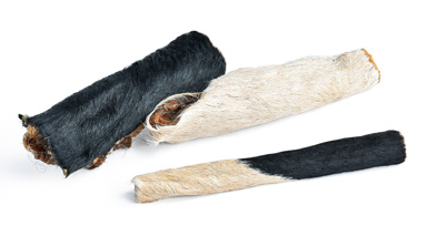 Pelle di Testa di Manzo Essiccata 15 cm – Con Pelo & Senza Pelo 200 g  Ricca di Collagene, Masticabile Naturale per Cani